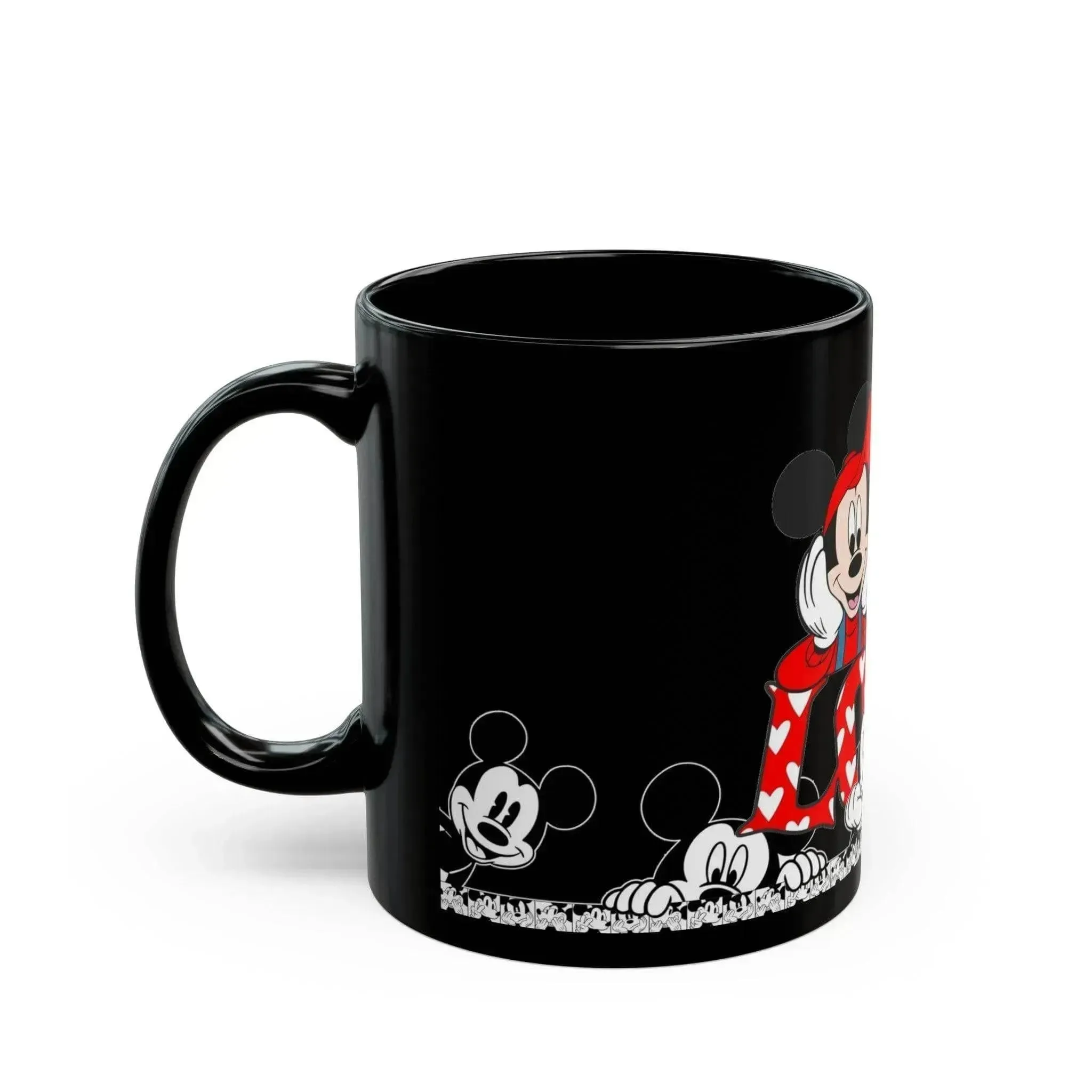 Mickey Minnie Mouse And Heart Ceramic Mug