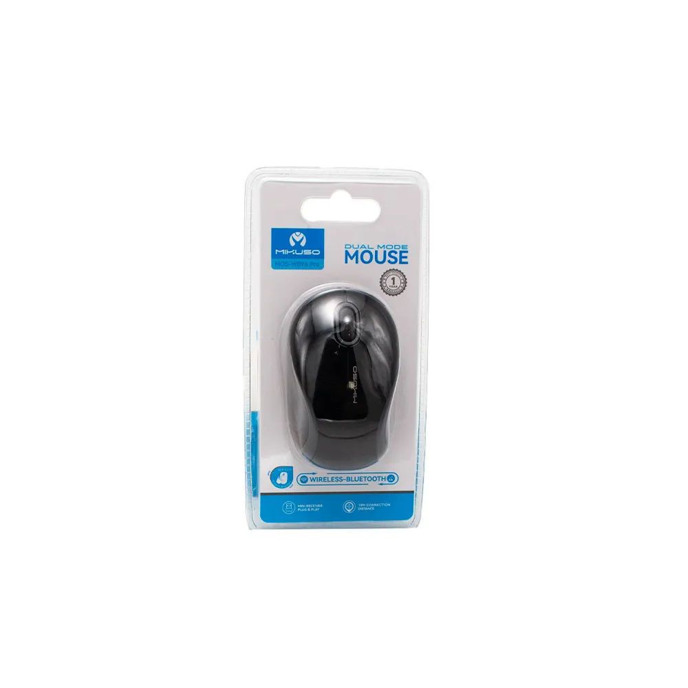 Mikuso 2.4G Wireless Mouse Black/Grey[MOS-W096 Pro BK/GRY]