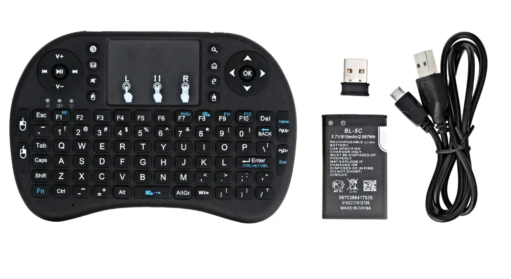 Mini Wireless Keyboard With Touchpad Mouse Combo