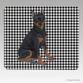 Miniature Pinscher Houndstooth Mouse Pad