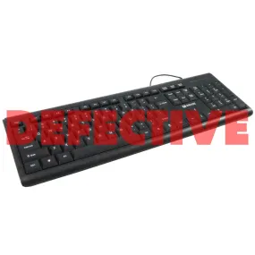 Mixie X7A Wired Standard USB Keyboard with Numberpad - Black