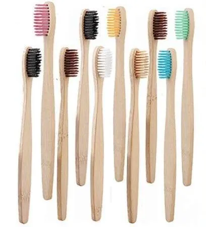 Natural Bamboo Toothbrush Soft Bristles Pack of 50