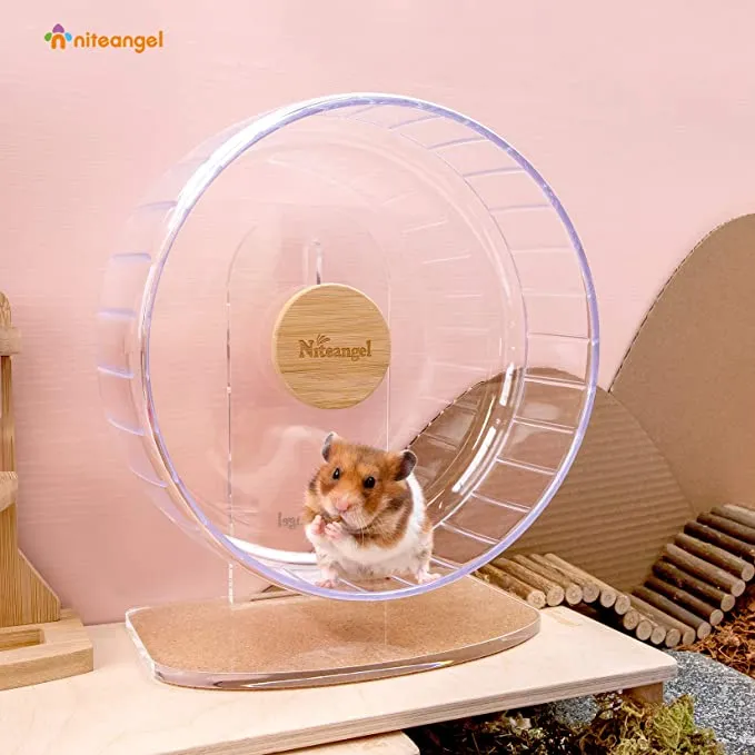 Niteangel Super-Silent Hamster Exercise Wheels - Quiet Spinner Hamster Running Wheels with Adjustable Stand