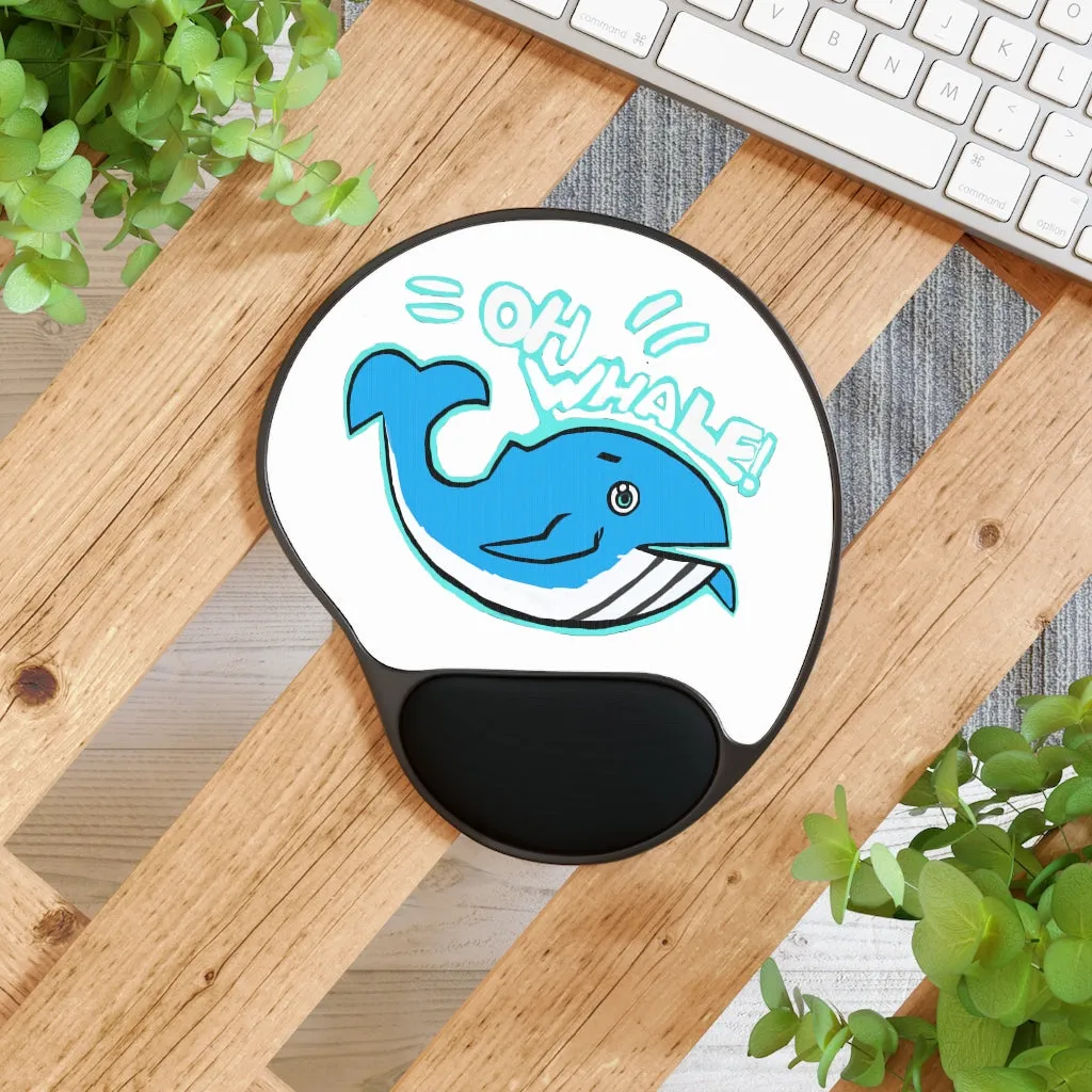 Oh Whale Mouse Pad With Wrist Rest