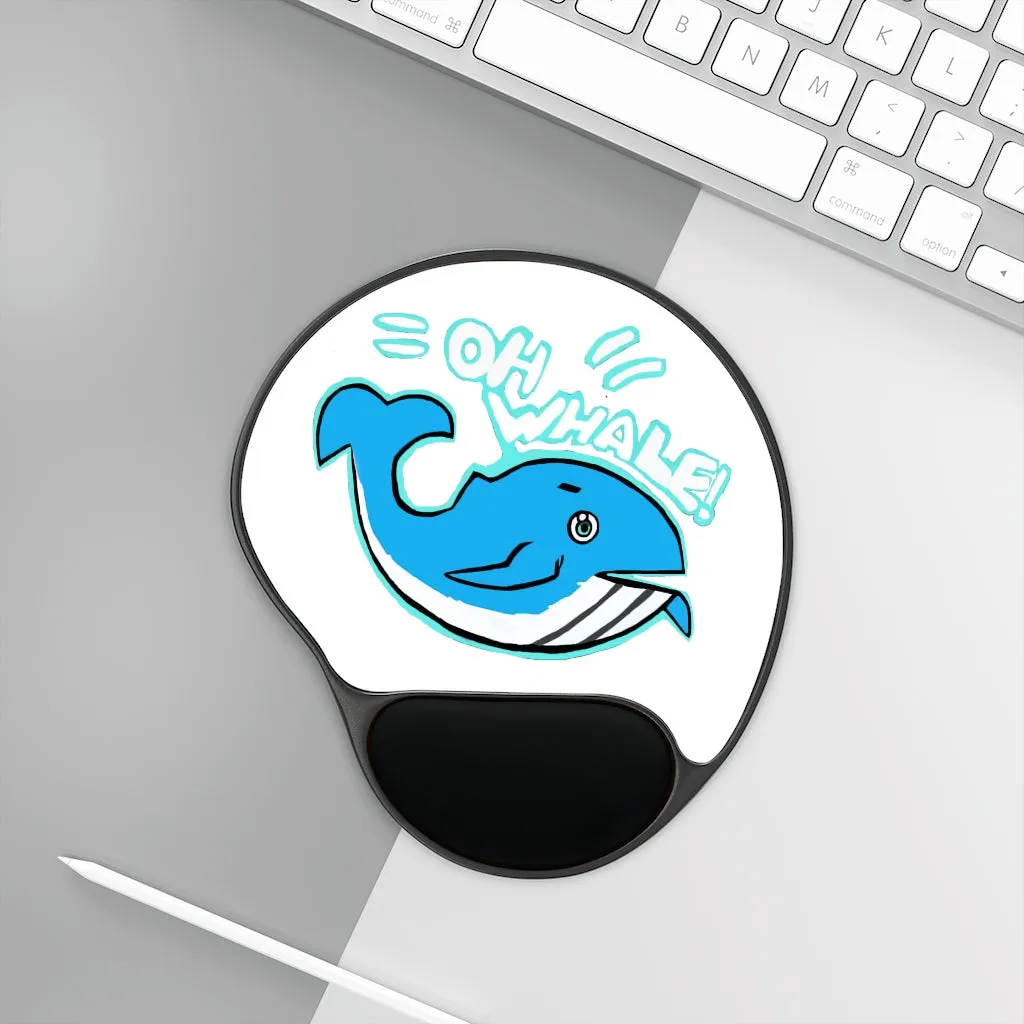 Oh Whale Mouse Pad With Wrist Rest