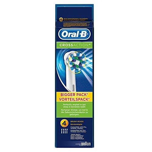 Oral-B CrossAction Toothbrush Heads Pack of 4