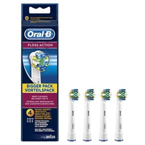 Oral-B FlossAction Electric Toothbrush Replacement Heads Pack of 4