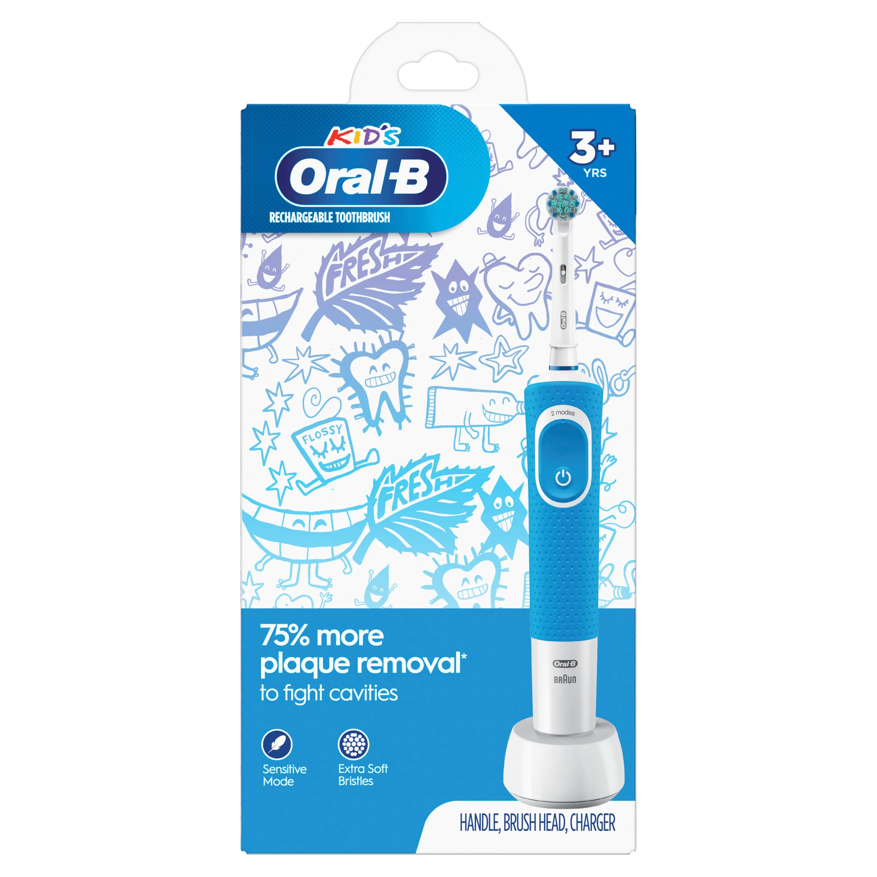 Oral-B Kids Electric Toothbrush with Sensitive Brush Head and Timer