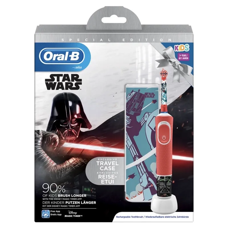 ORAL-B Pro 100 Star Wars Rechargeable Electric Toothbrush Kids 3 