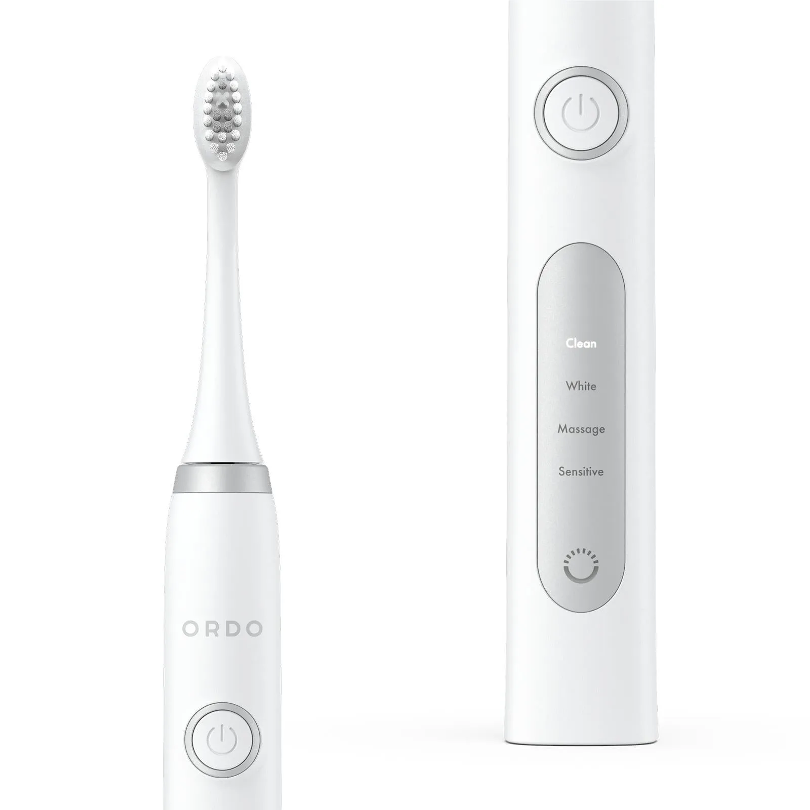 Ordo Sonic  Electric Toothbrush & Charging Travel Case Bundle (White Silver)