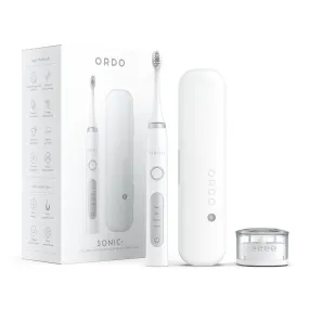 Ordo Sonic  Electric Toothbrush & Charging Travel Case Bundle (White Silver)