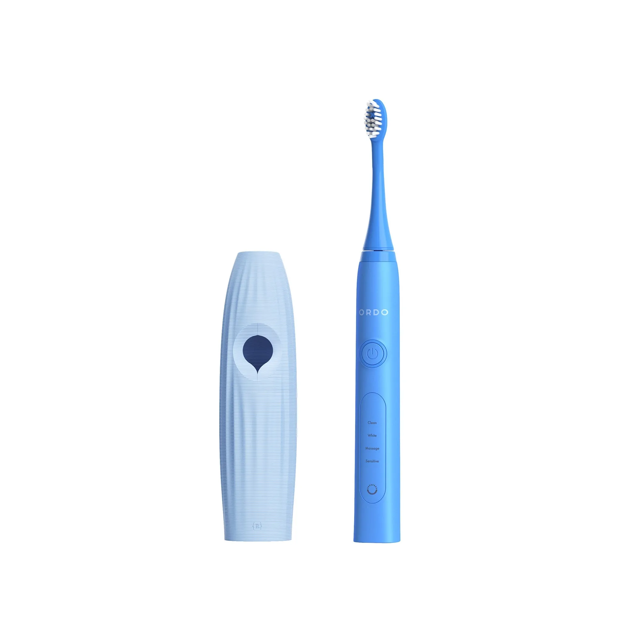 Ordo Sonic  Toothbrush & {access}ories Handle - Soft Blue Curved Small Vertical