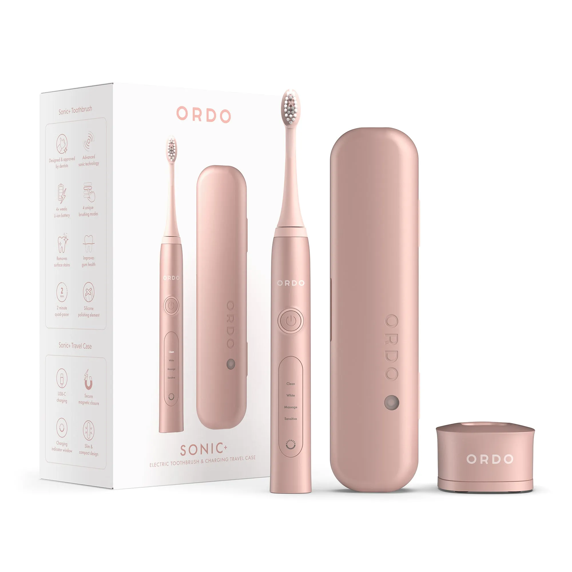 Ordo Sonic  Toothbrush & Case Rose Gold