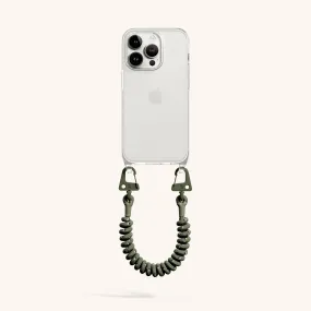 Phone Case with Spiral Rope in Clear   Moss