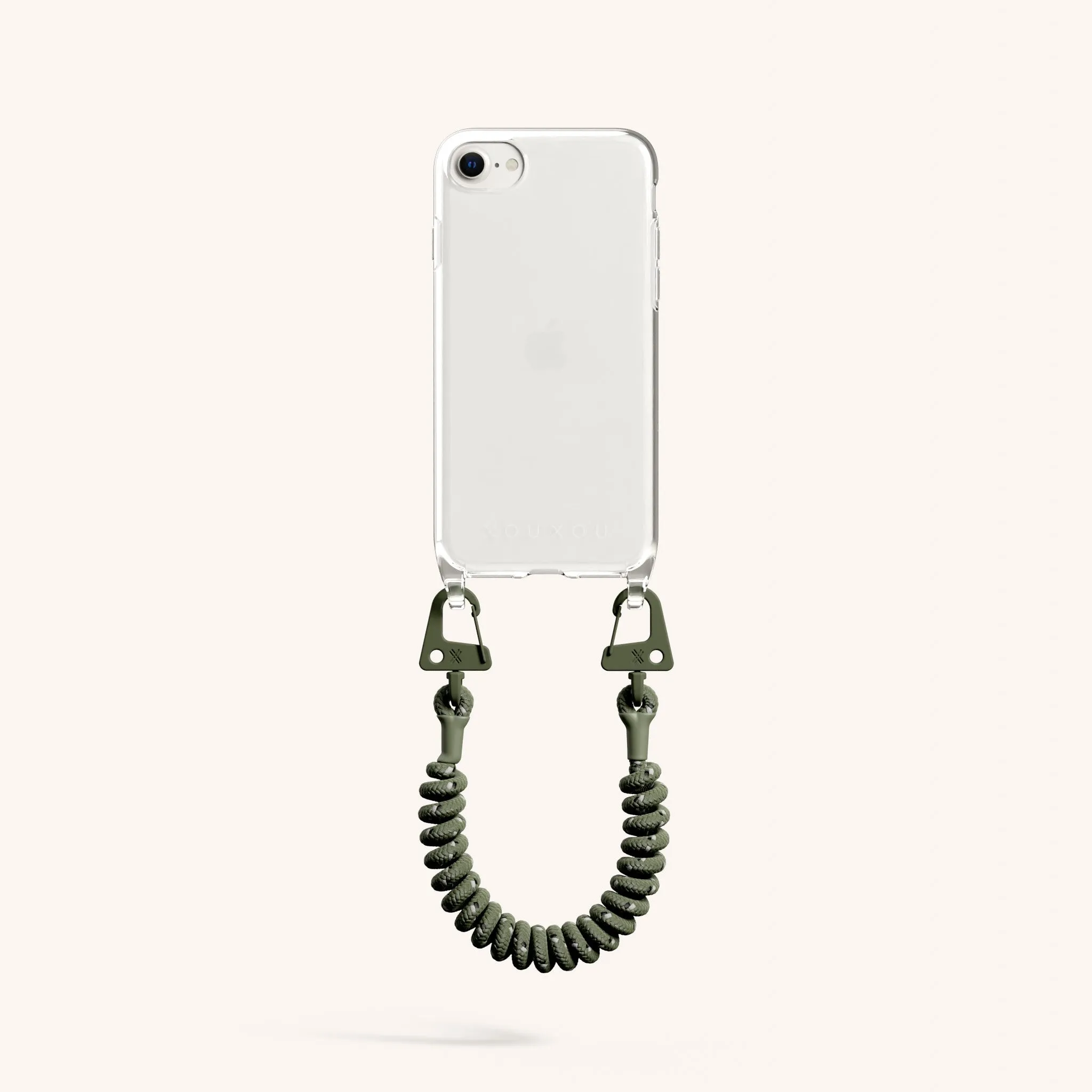 Phone Case with Spiral Rope in Clear   Moss