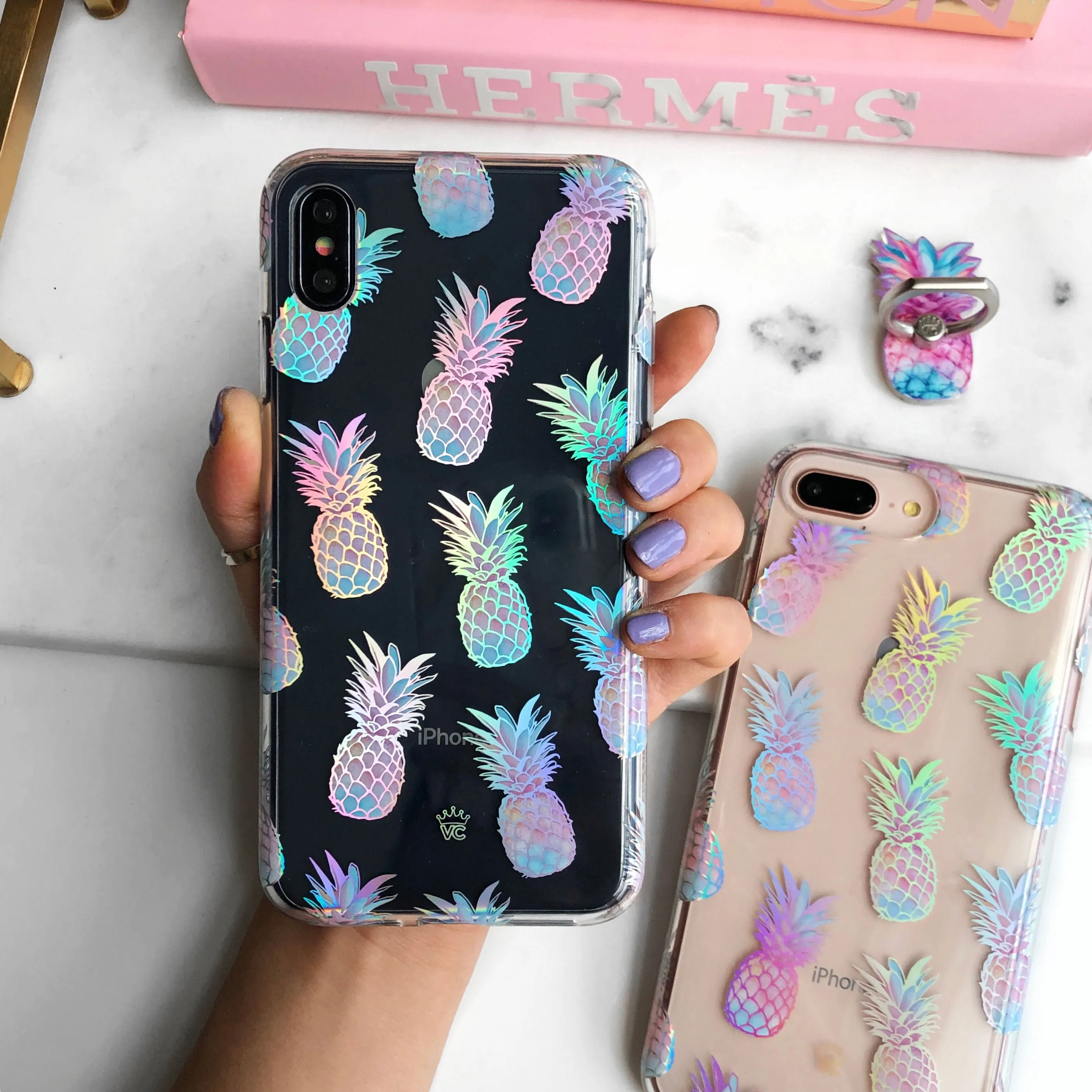 Pineapple Holo iPhone Case