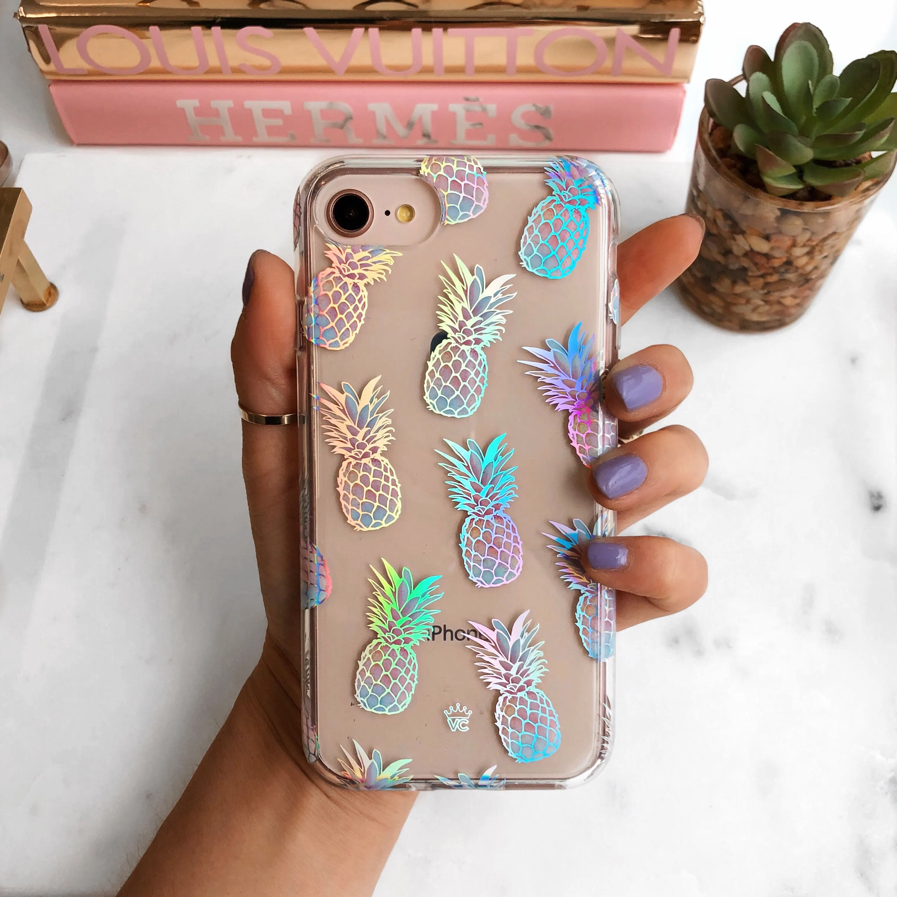 Pineapple Holo iPhone Case