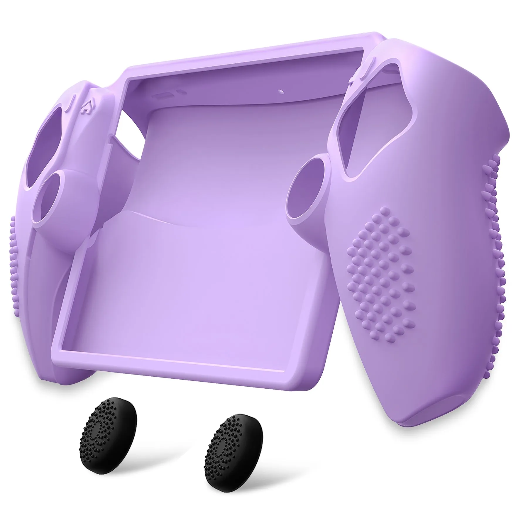 PlayVital 3D Studded Edition Anti-Slip Silicone Protective Case with Thumb Grips for PS Portal Remote Player - Mauve Purple - CYRPFP004