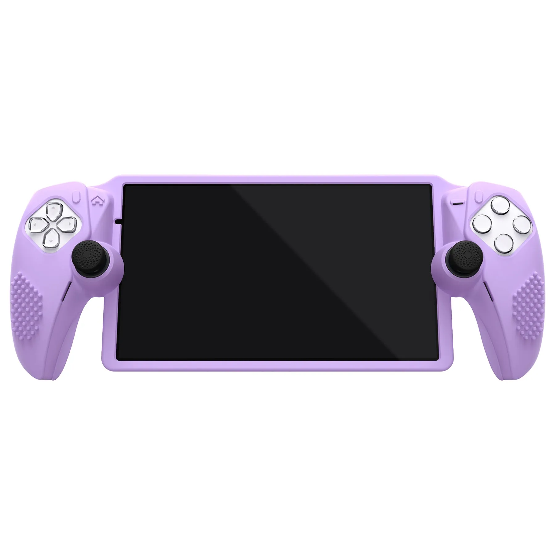 PlayVital 3D Studded Edition Anti-Slip Silicone Protective Case with Thumb Grips for PS Portal Remote Player - Mauve Purple - CYRPFP004