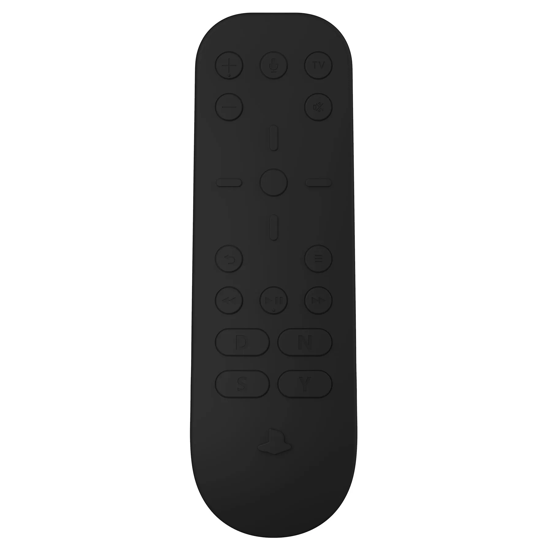 PlayVital Black Silicone Protective Remote Case for PS5 Media Remote Cover, Ergonomic Design Full Body Protector Skin for PS5 Remote Control - PFPJ035