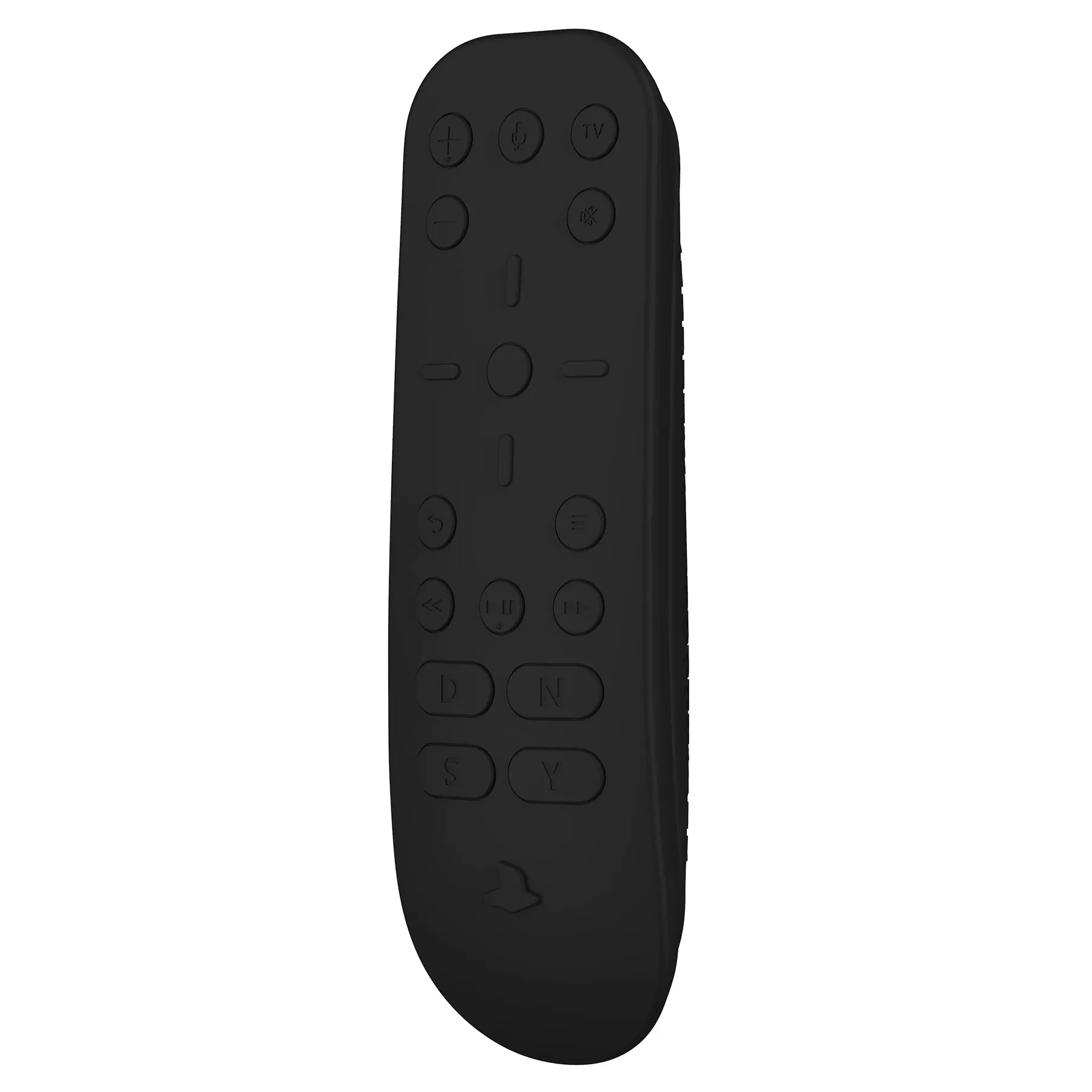 PlayVital Black Silicone Protective Remote Case for PS5 Media Remote Cover, Ergonomic Design Full Body Protector Skin for PS5 Remote Control - PFPJ035