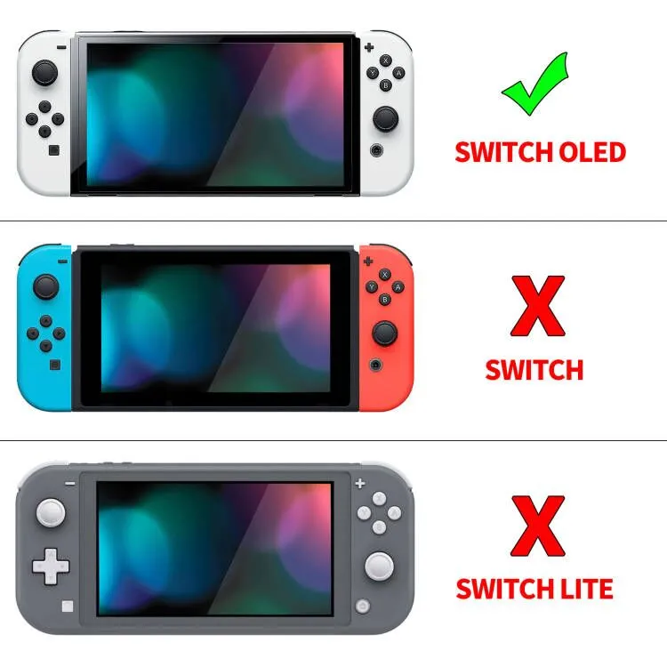 PlayVital ZealProtect Soft Protective Case for Nintendo Switch OLED, Flexible Protector Joycon Grip Cover for Nintendo Switch OLED with Thumb Grip Caps & ABXY Direction Button Caps - Blue Nebula - XSOYV6002