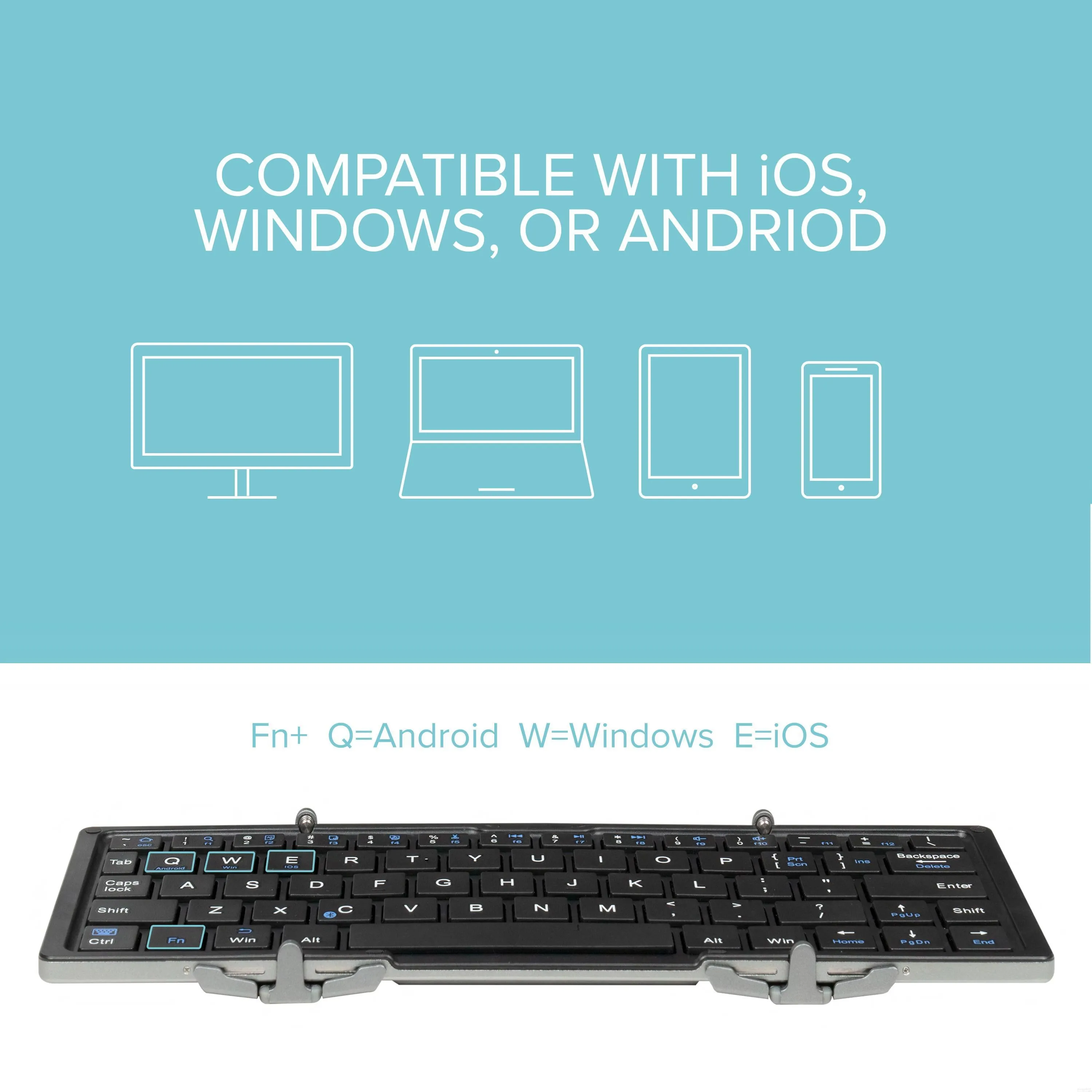 Plugable Compact Bluetooth® Folding Keyboard and Case