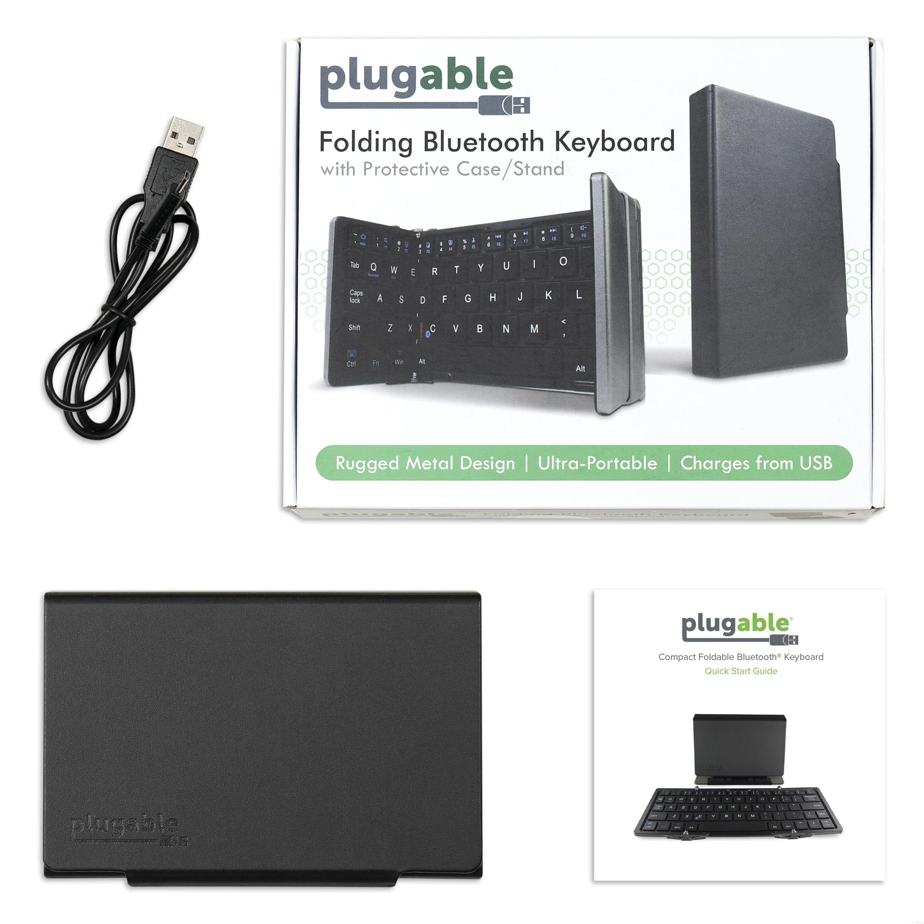 Plugable Compact Bluetooth® Folding Keyboard and Case