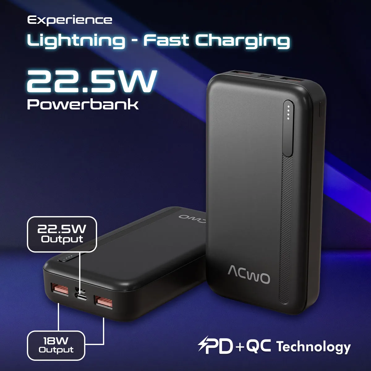 POwER 721 - 20000 mAh Fast Charging Powerbank With 22.5W Output