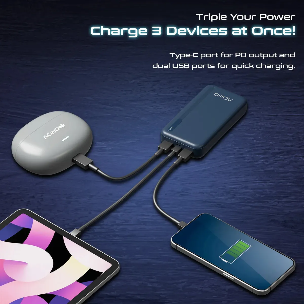 POwER 721 - 20000 mAh Fast Charging Powerbank With 22.5W Output