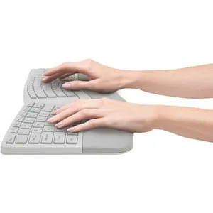 PRO FIT ERGONOMIC WIRELESS KEYBOARD AND MOUSE - GREY