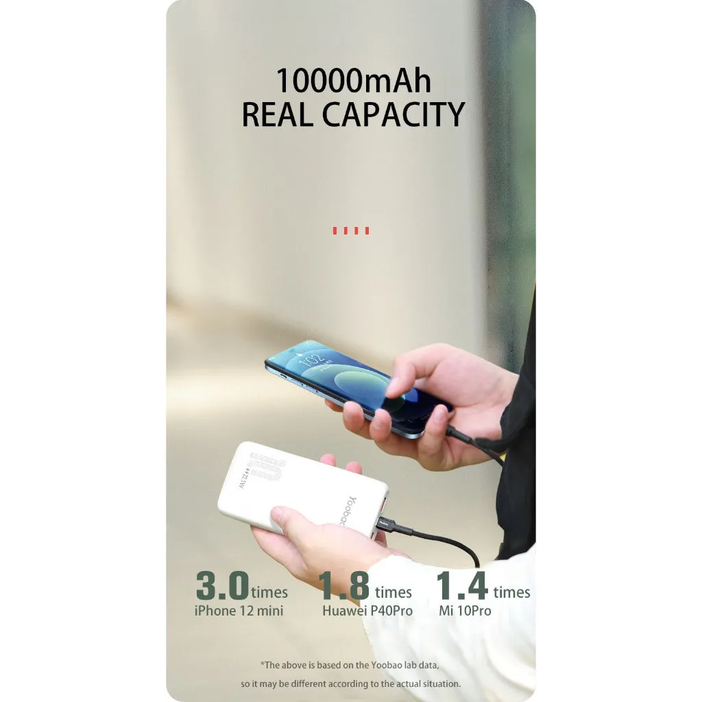 [Public Bank Exclusive] Yoobao D10Q 10000mAh 22.5W Super Fast Charge Slim Power Bank Support PD/SCP/FCP/QC3.0 with Dual Outputs - Blue (Copy)