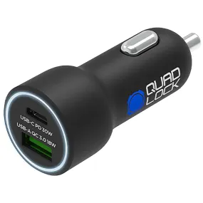 Quadlock Dual Car Charger USB-C PD & USB-A - 48W