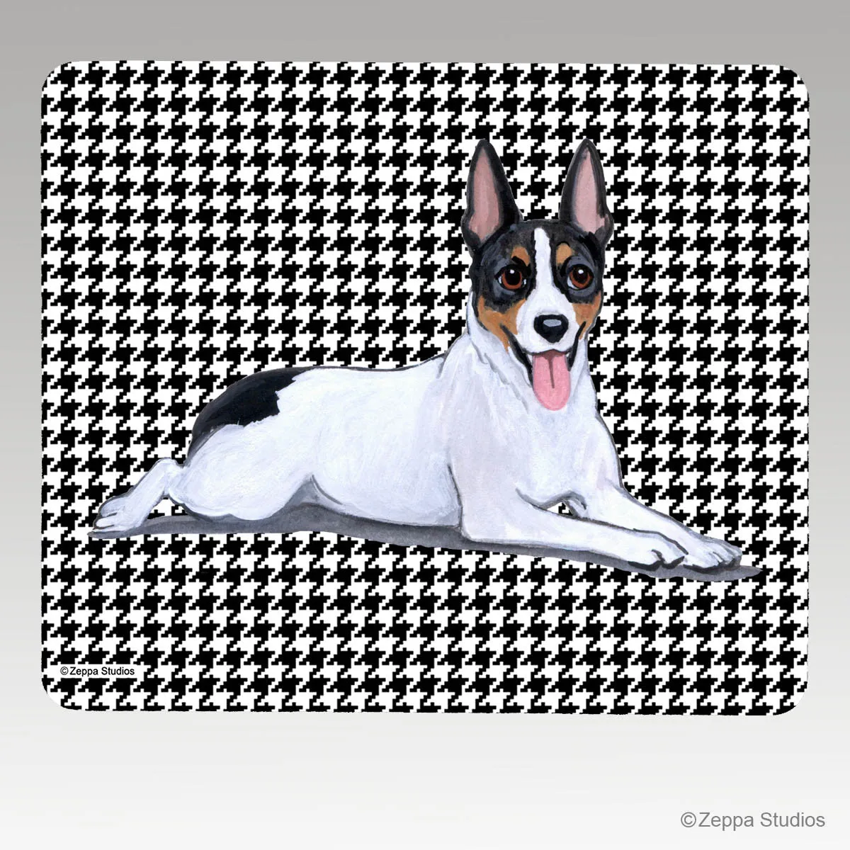 Rat Terrier Houndstooth Mouse Pad