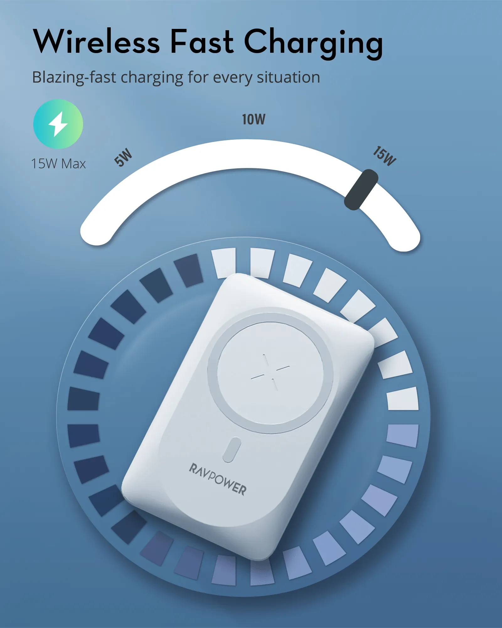 RAVPOWER 10000mAh Magsafe Magnetic Wireless Power Bank - PB1212