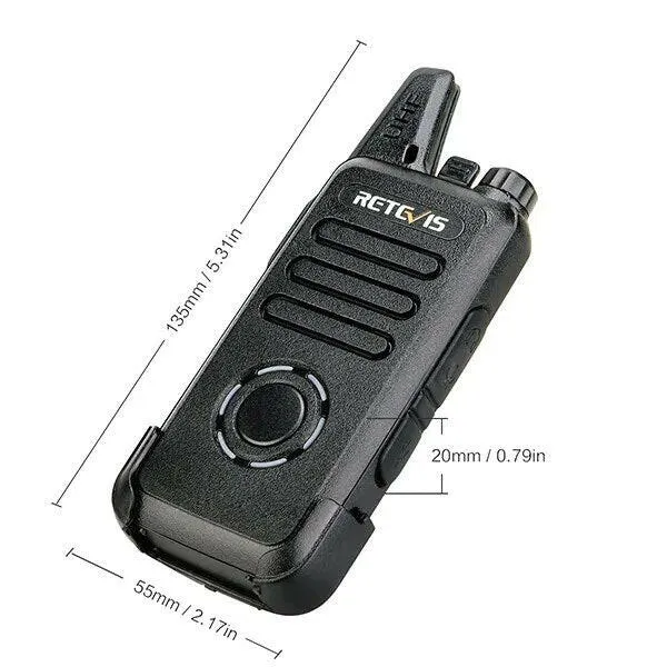 RETEVIS RT22S Handsfree Walkie Talkie 2pcs RT22 Upgrade VOX Hidden Display Two-way Radio Transceiver Walkie-talkies FRS 462MHz