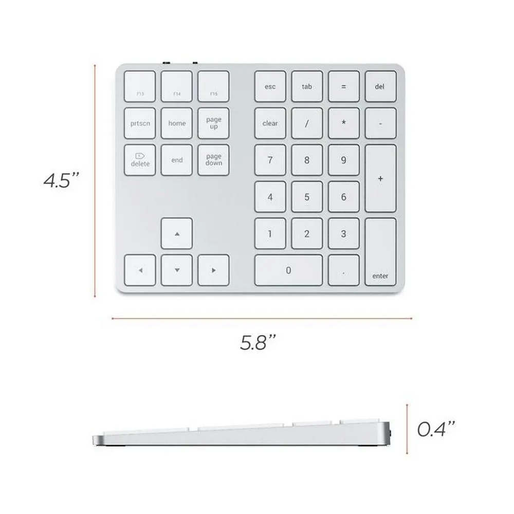 Satechi Bluetooth Extended Keypad - Silver