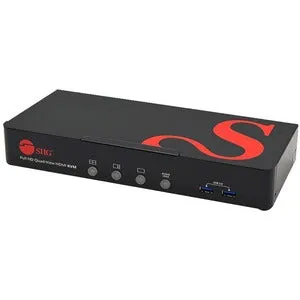 SIIG Full HD Quad-View 1080p HDMI KVM Switch MultiView Processor