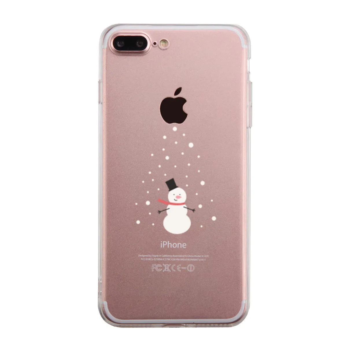 Snowing Snowman Phone Case Cute Clear Phonecase