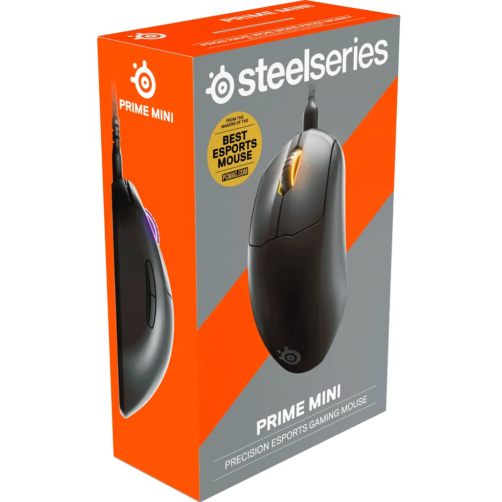 SteelSeries Prime Mini Gaming Wired Mouse Lightweight RGB Lights eSports