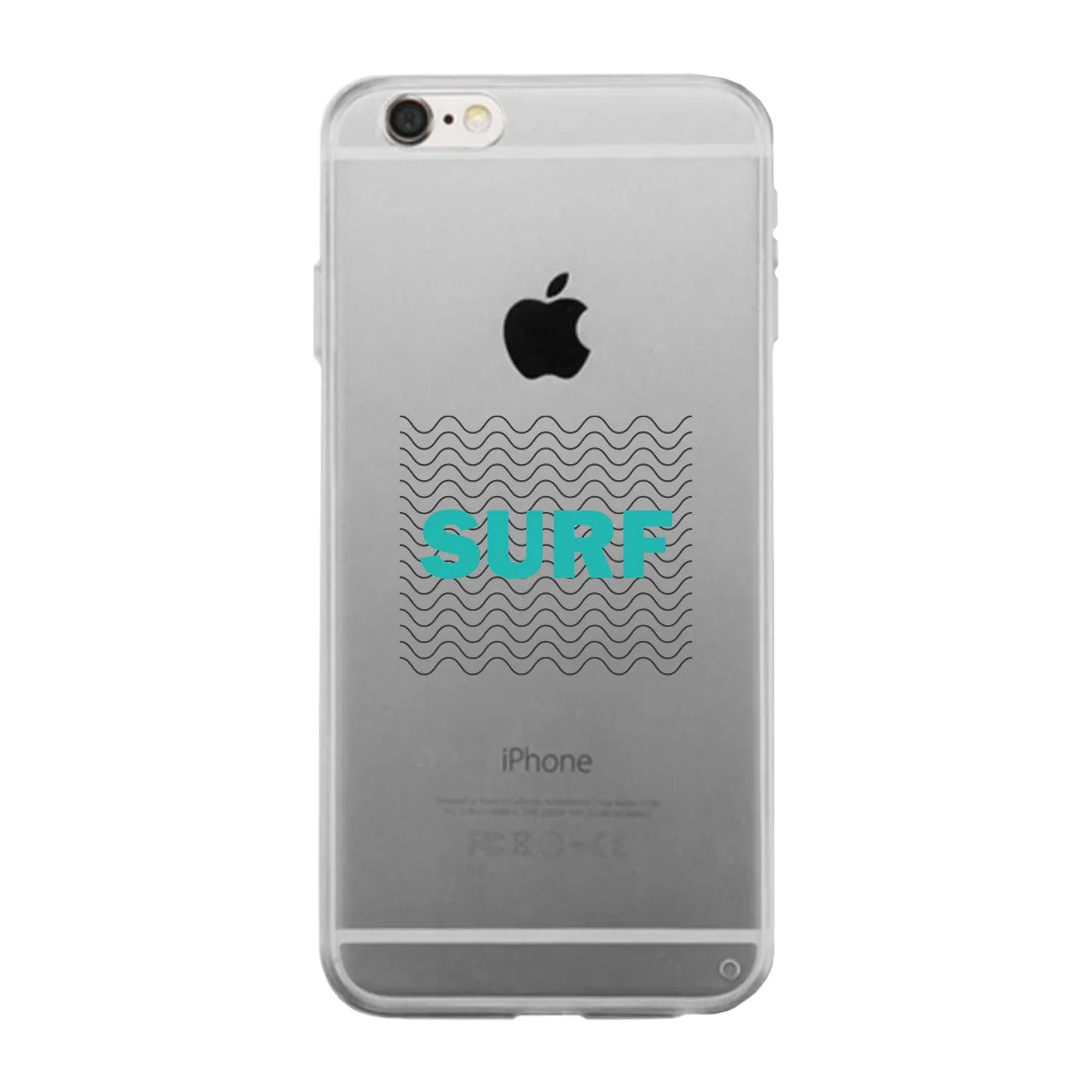 Surf Waves Clear Phone Case