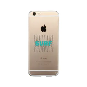 Surf Waves Clear Phone Case