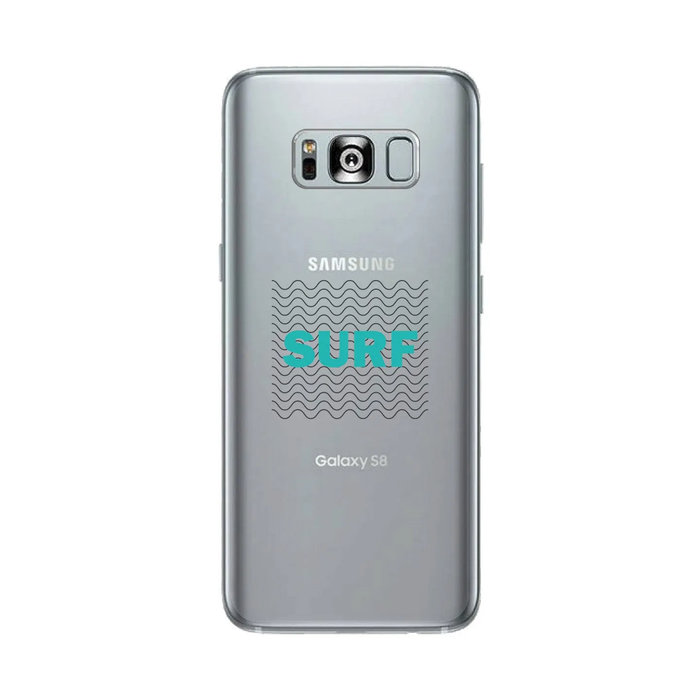 Surf Waves Clear Phone Case