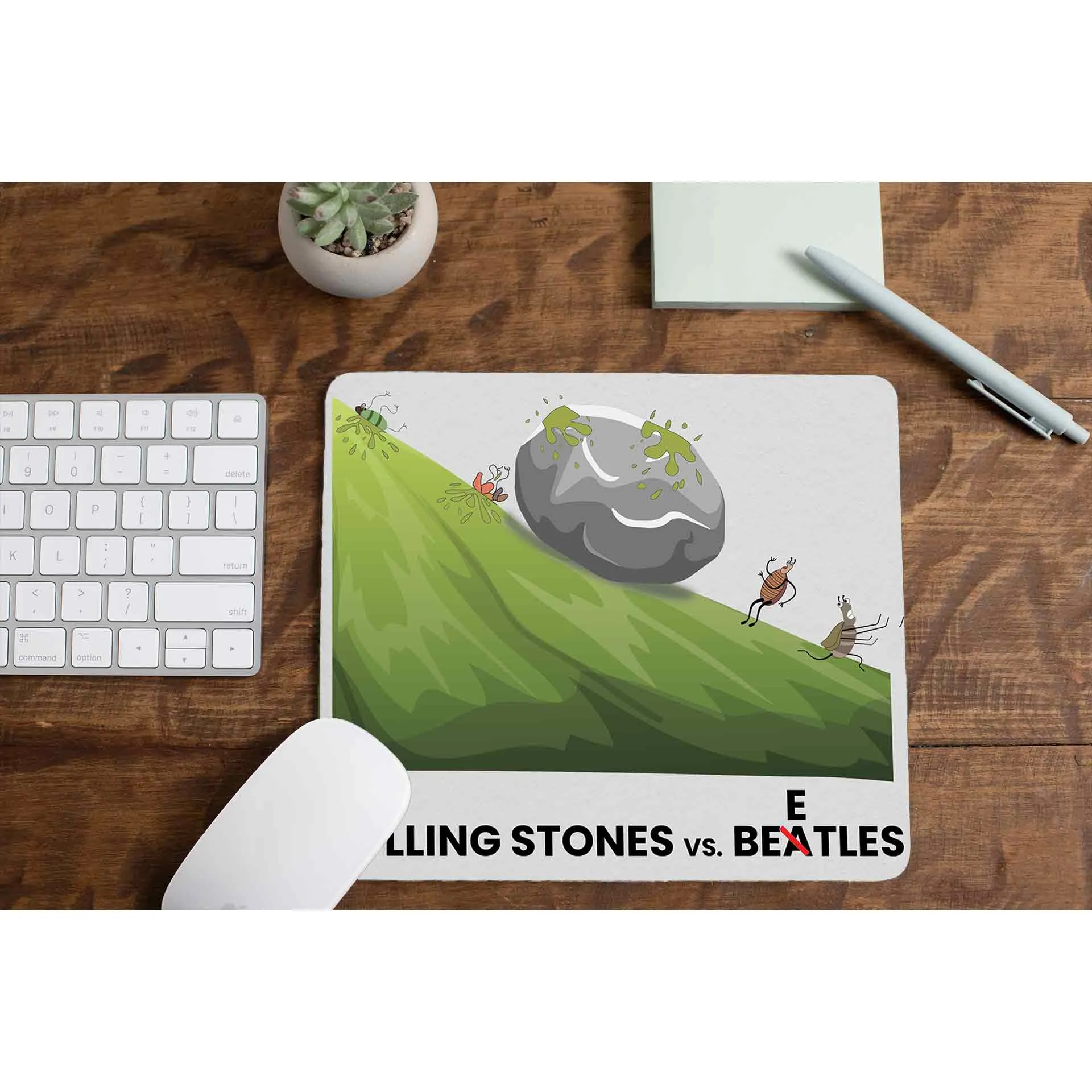 The Beatles Mousepad - Stones vs. Beetles