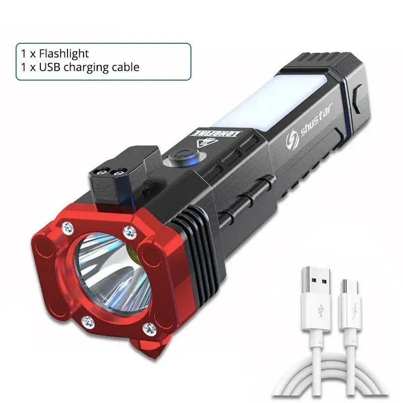 Ultimate High-brightness USB Rechargeable Car Torch: Versatile Safety Tool