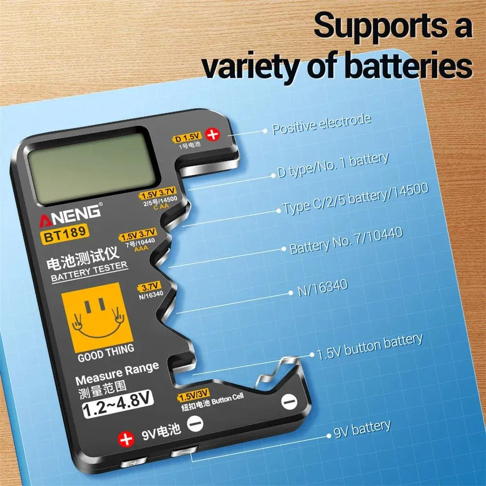 Ultra-Small Battery Tester LCD Digital Display Power Bank Detector