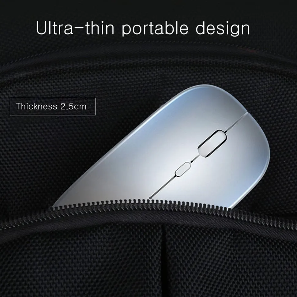 Ultra-Thin Mini A2 Wireless Rechargeable LED Mouse With 7 Colors