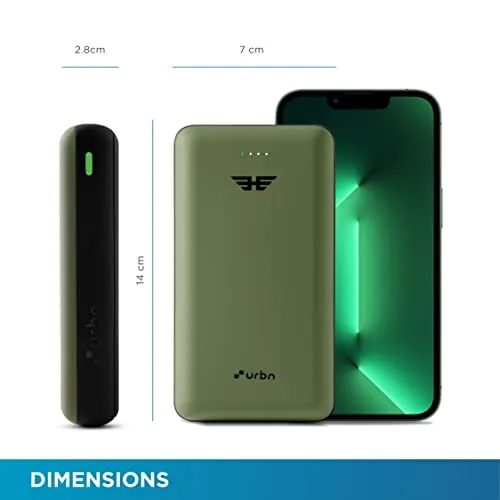 URBN 20000 mAh 45W Ultra Fast Charging Compact Power Bank | Type C Power Delivery (Input& Output) | Quick Charge | Two-Way Fast Charging | Charge Laptop/Mobiles/TWS/Speakers | (Camo)