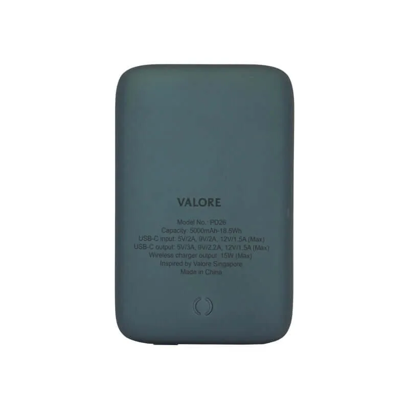 Valore 5000mAh PD 20W Magnetic Wireless Power Bank (PD26)