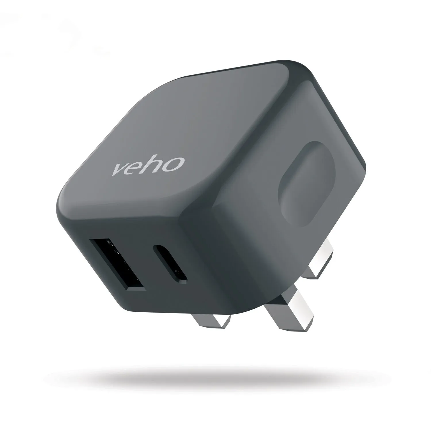 Veho USB C & USB A Fast mains plug charger